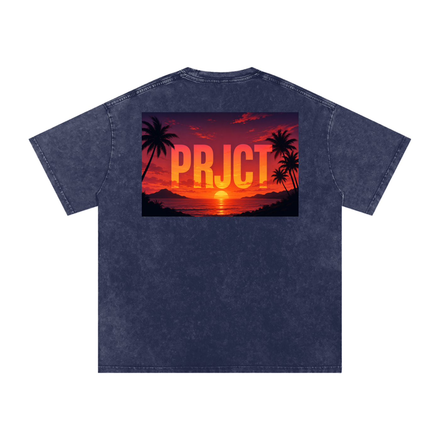 "PRJCT - Full Sunset Vibes - Snow Washed  & Oversized Tee" ...