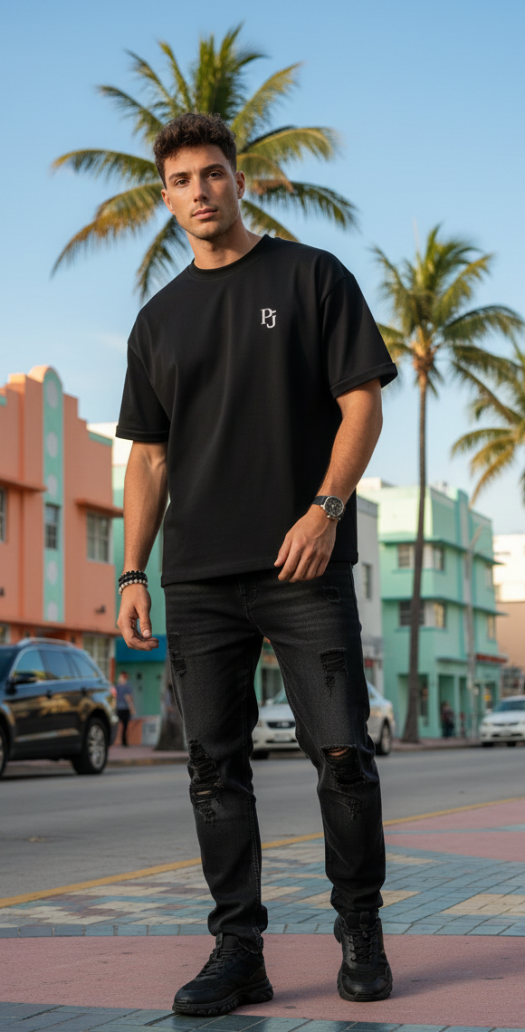 "PJ - Heavyweight Boxy Tee" ...