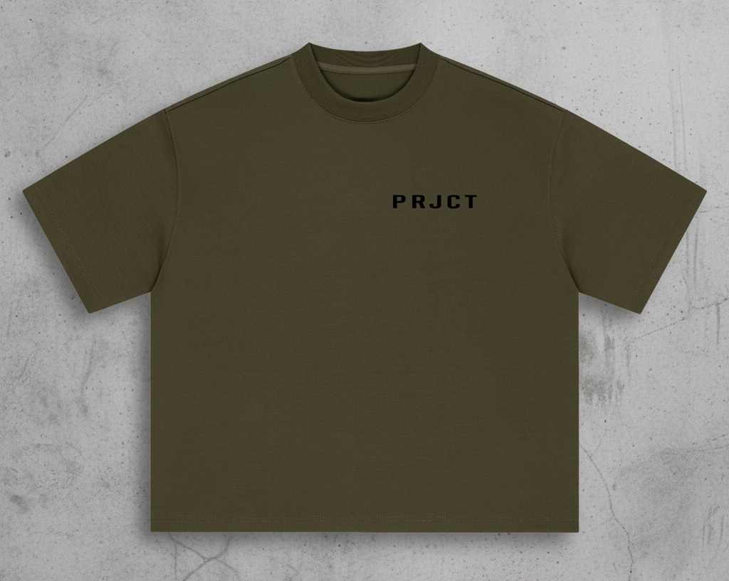 "PRJCT - Built with Vision" Boxy Oversized Tee ...