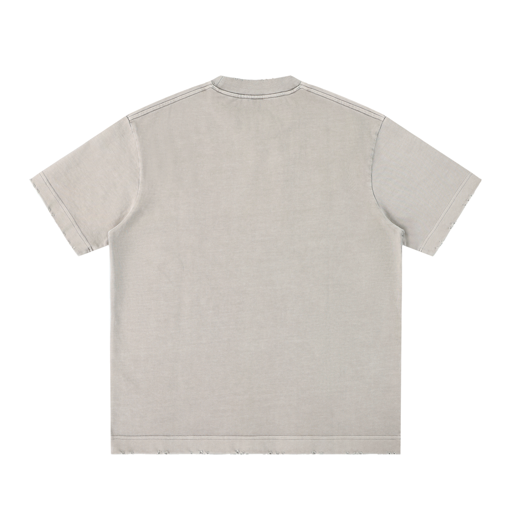 "PRJCT Signature Tee" ... Heavyweight, vintage, washed & frayed