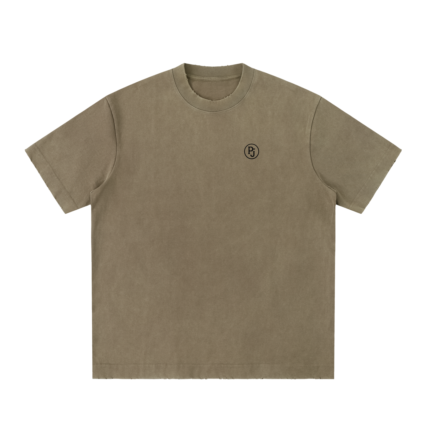 "PRJCT Signature Tee" ... Heavyweight, vintage, washed & frayed