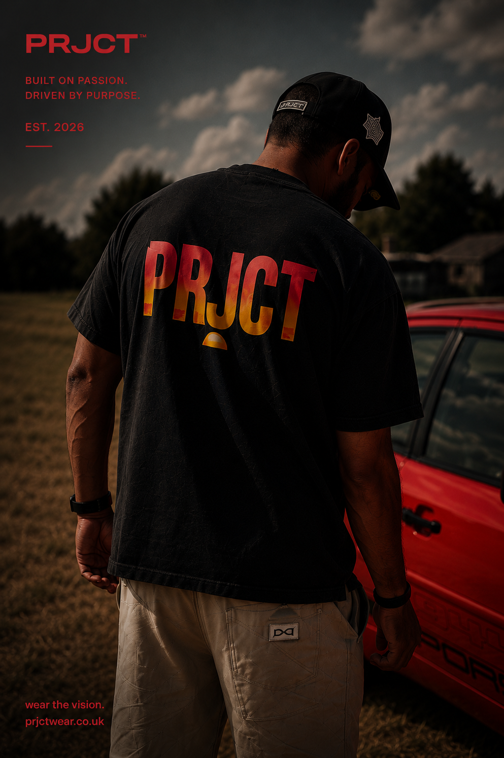 "PRJCT - Sunset Vibes - Snow Washed Oversized Tee" ...