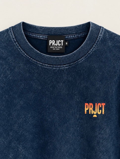 PRJCT Full Sunset Vibes Snow Wash Oversized Tee