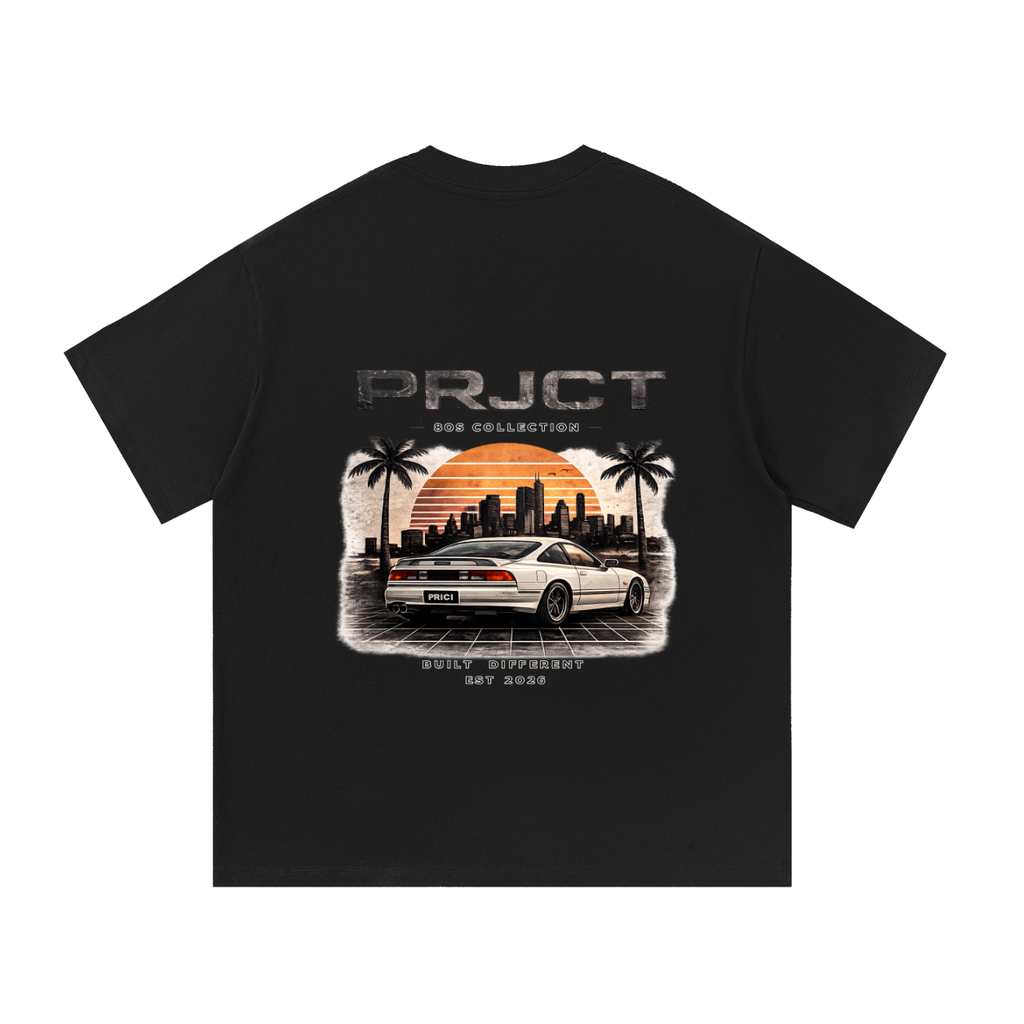 "PRJCT - Neon Grid 80s Coupe Sunset Tee