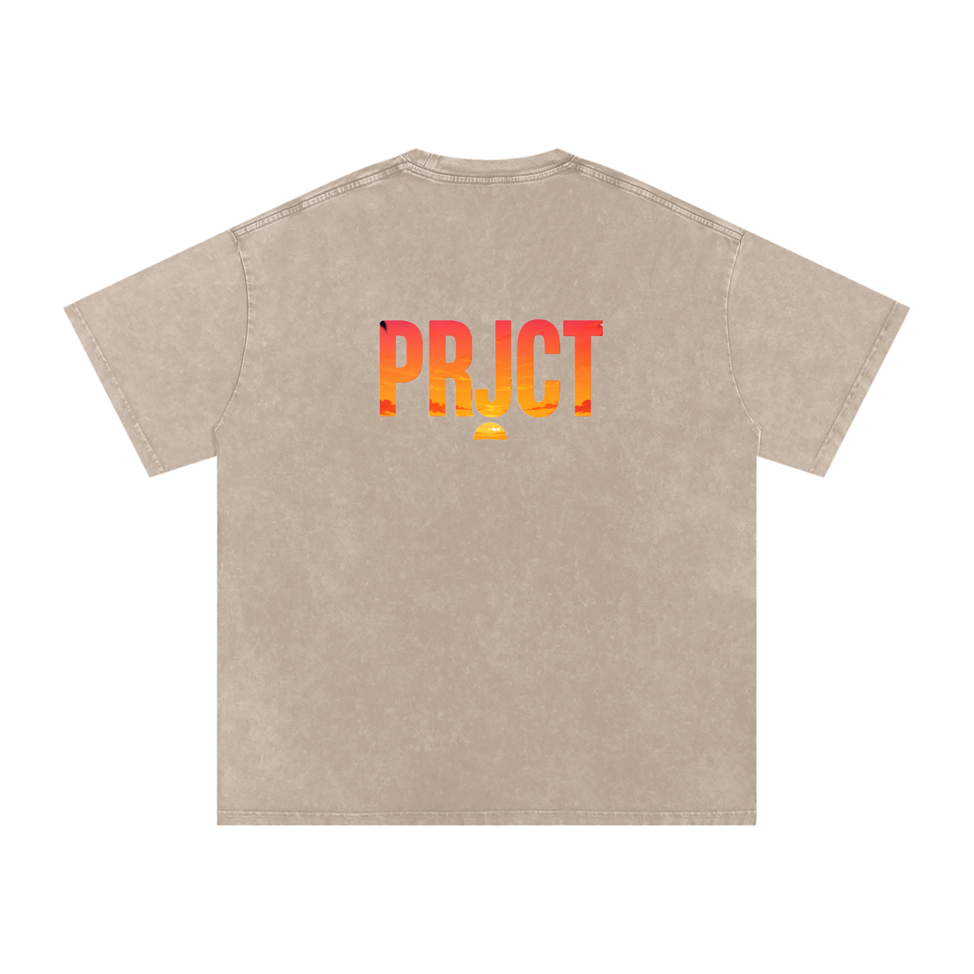 "PRJCT - Sunset Vibes - Snow Washed Oversized Tee" ...