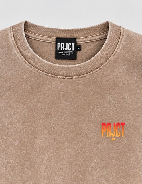 PRJCT Full Sunset Vibes Snow Wash Oversized Tee