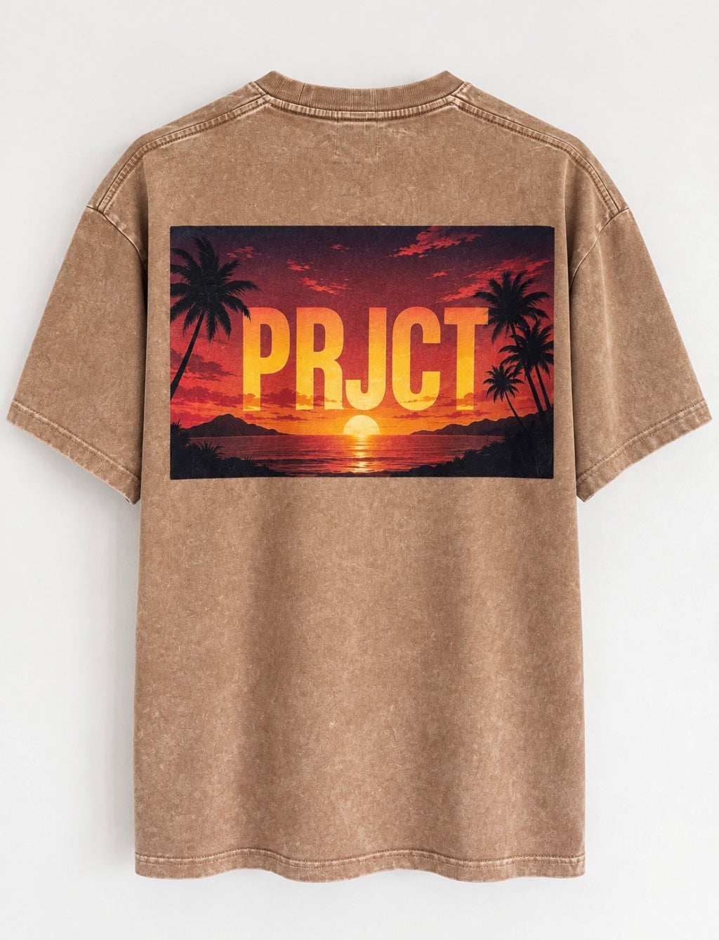 PRJCT Full Sunset Vibes Snow Wash Oversized Tee