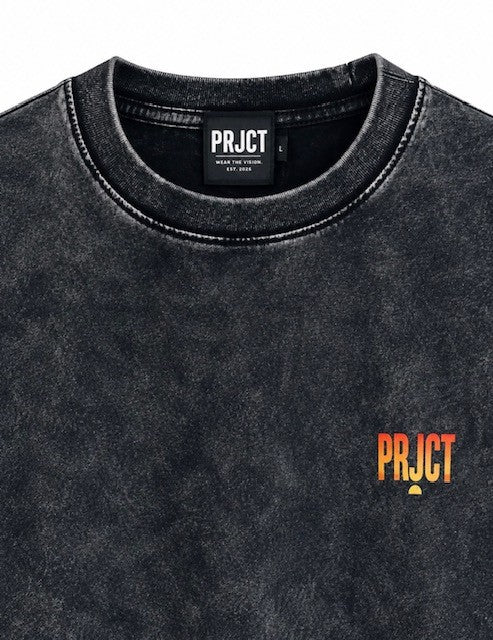 PRJCT Full Sunset Vibes Snow Wash Oversized Tee