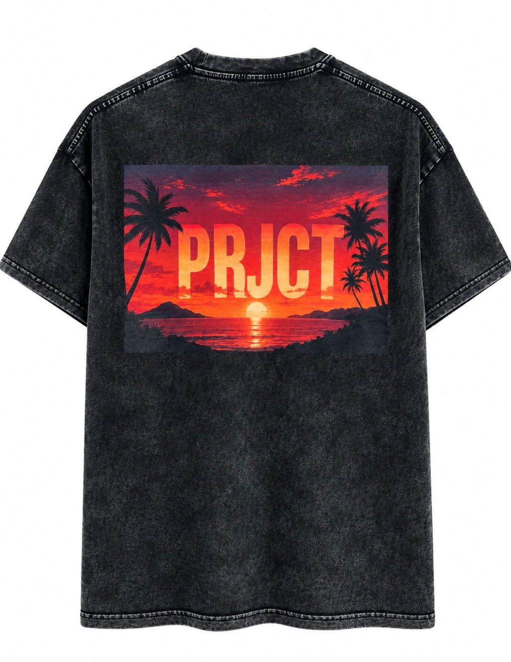PRJCT Full Sunset Vibes Snow Wash Oversized Tee