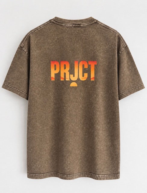 PRJCT Sunset Vibes Snow Wash Oversized Tee